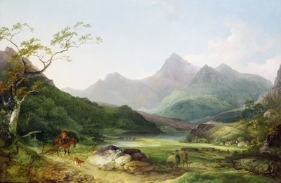 Ansicht von Snowdon von Capel Curig, 1787 von Philippe Jacques de Loutherbourg